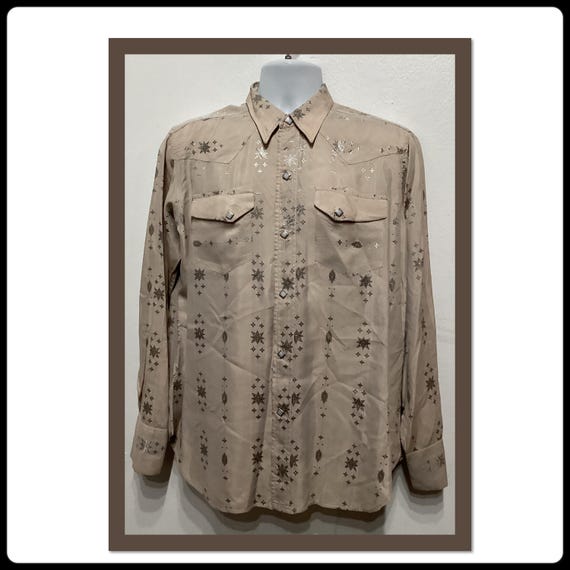Camisa vaquera vintage de los anos 50 con diseno de estrellas de Cowboy Joe Etsy Espana