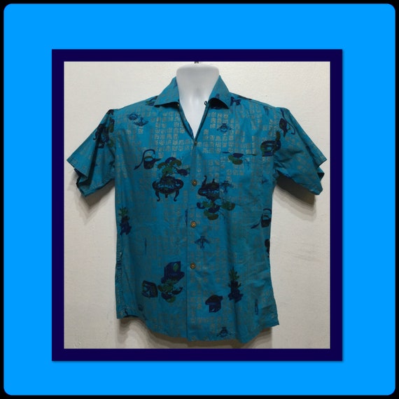 Vintage 1950s cotton Hawaiian shirt by Hawaiian S… - image 1