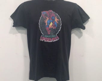 Vintage Original 1969 Spiderman decal tee, size S…j880