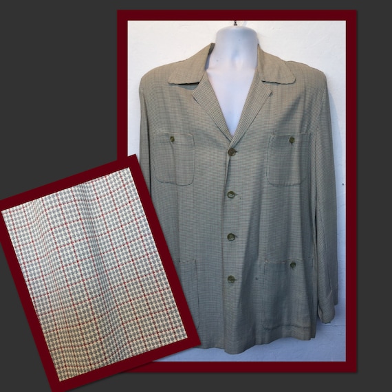 Vintage 1940s/50s houndstooth Hollywood Jacket. Si