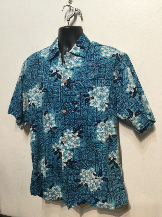 Vintage 1950s cotton Hawaiian shirt. Size large - image 10