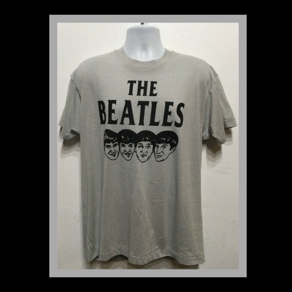 THE BEATLES グレー フェード Tシャツ 2007年 Printed Vintage T-shirt -