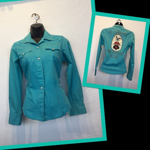 1950s vintage motorcycle club western shirt