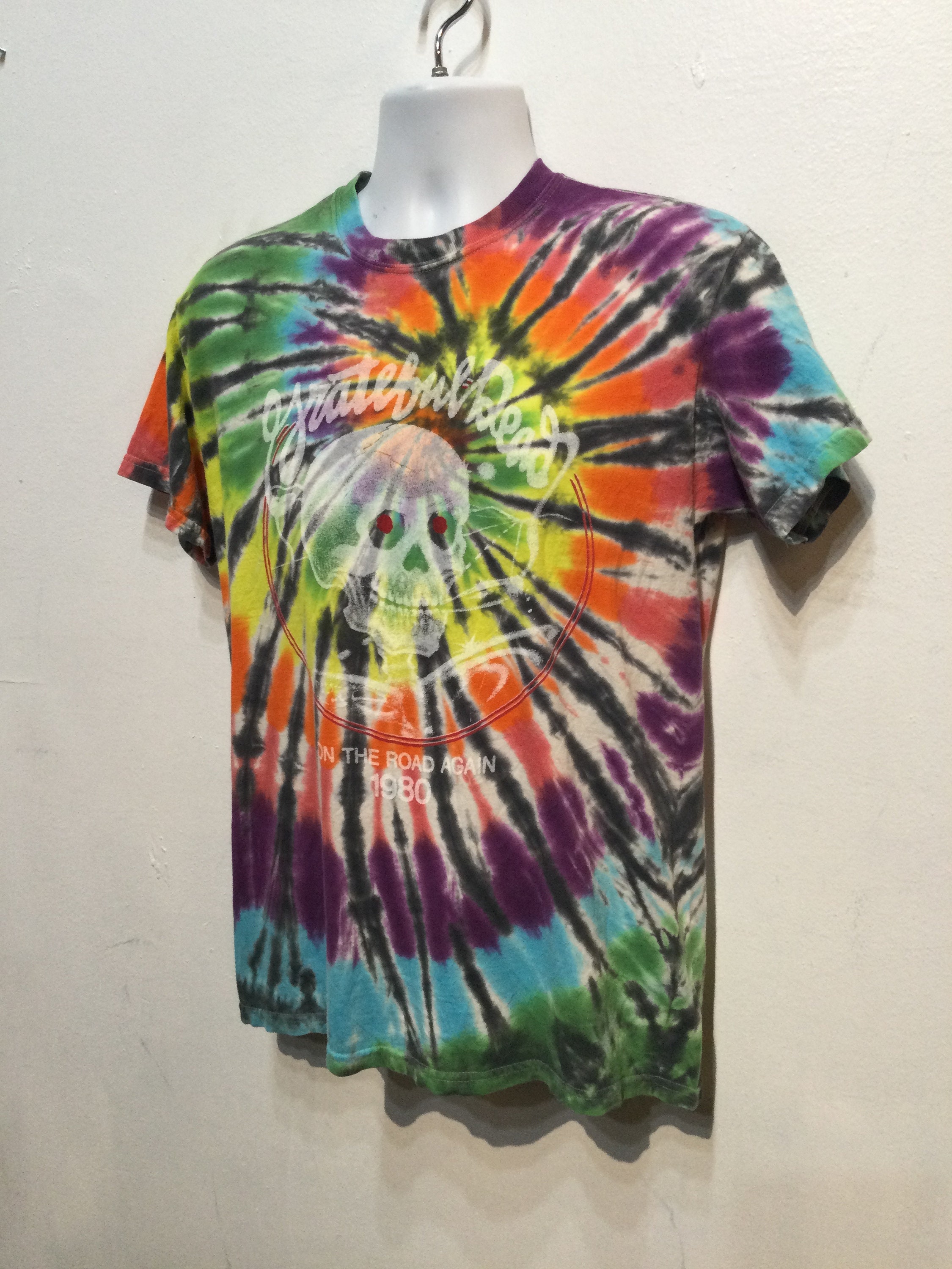 Vintage Printed Tie Dye Rock T-shirt - 
