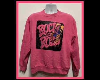 Vintage 1970s "Rock an Roll"  decal sweatshirt