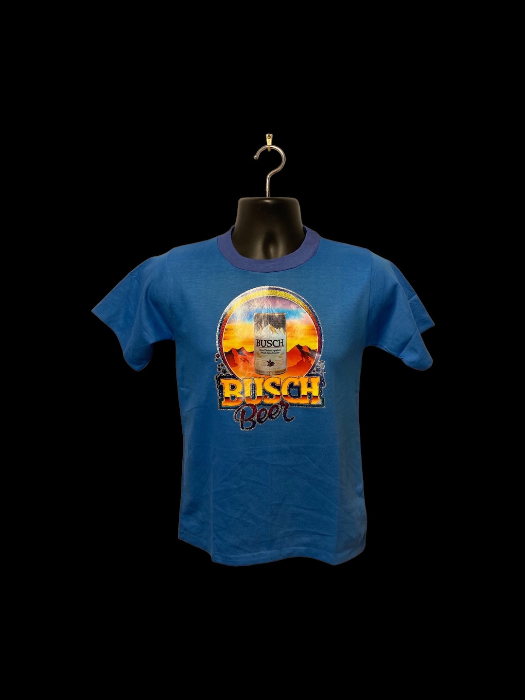 TheCHIVE X Busch Vintage Logo Beer T-Shirt – Grey, XX-Large, Classic Outdoor & Casual Tee