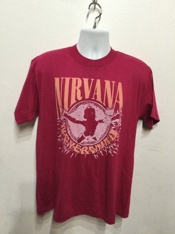 Vintage printed rock T-shirt "Nirvana-Nevermind" … - image 4