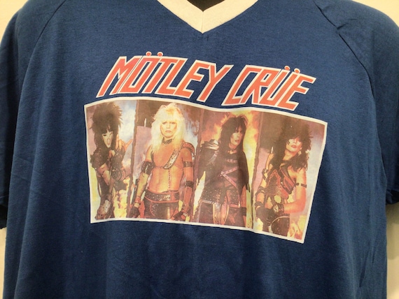 Oryginalny T-shirt Motley Crue DC z lat 80., rozmiar XL…j137