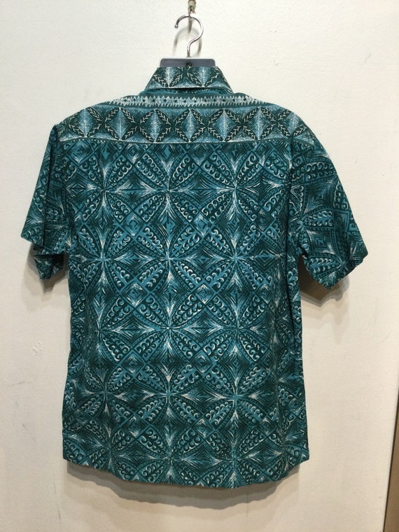Vintage 1950s/60s cotton tiki Hawaiian shirt by N… - image 4