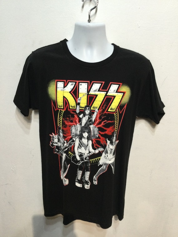 Vintage printed rock T-shirt "Kiss" Size medium - image 4