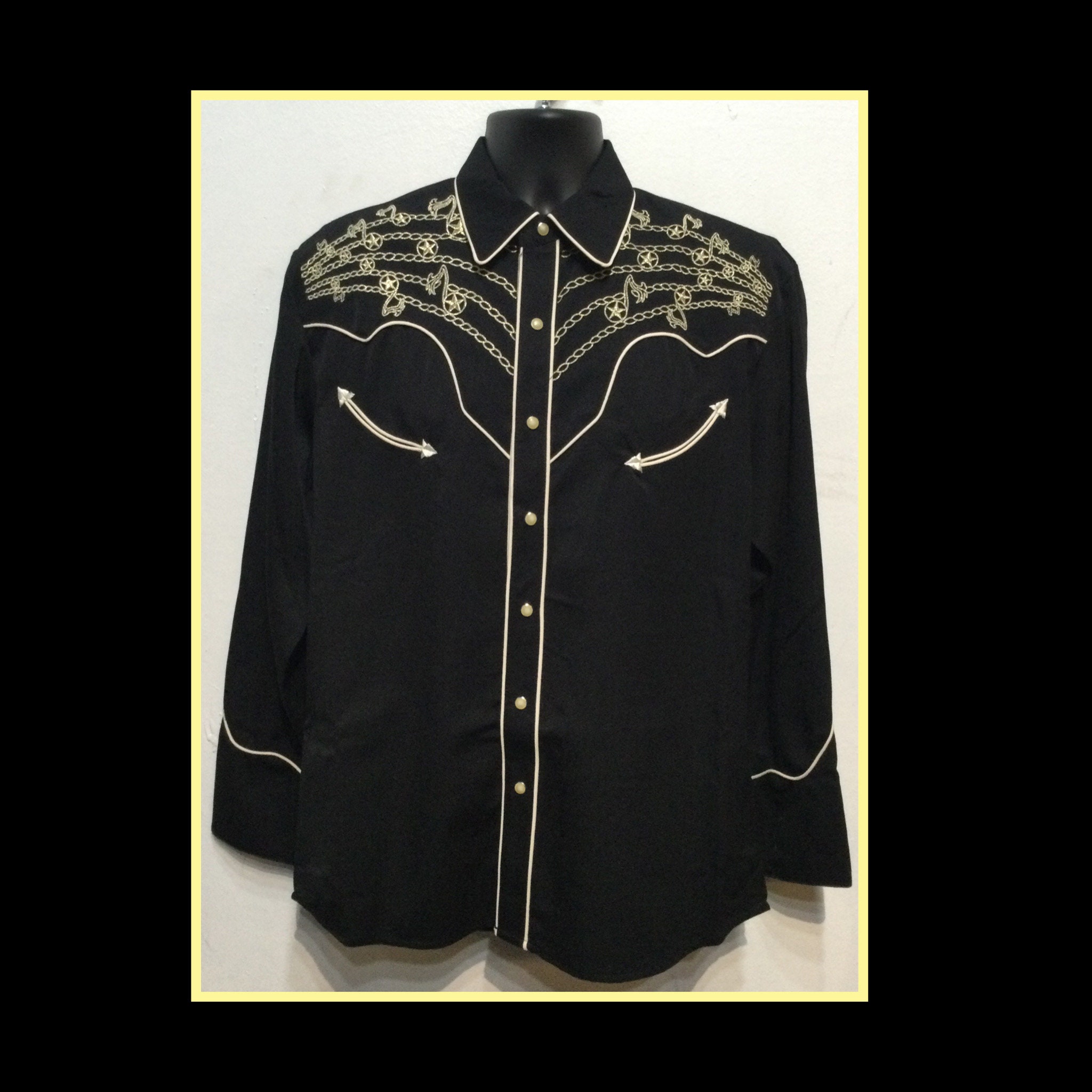 トップス Scully deadstock western shirt Scully Men's Embroidered Long Sleeve Snap Western Shirt