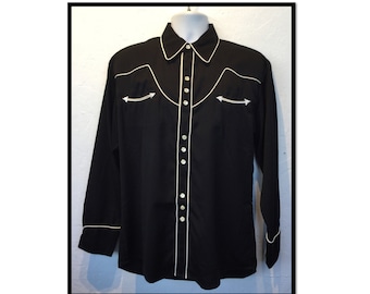 Vintage reproduction rayon western shirt.