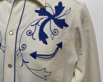 WS026 Vintage Two Tone H-BAR-C Western Shirt. - Etsy