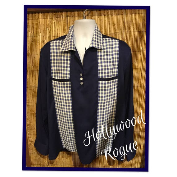 1950s Vintage Reproduction by Hollywood Rogue Two Tone Check 