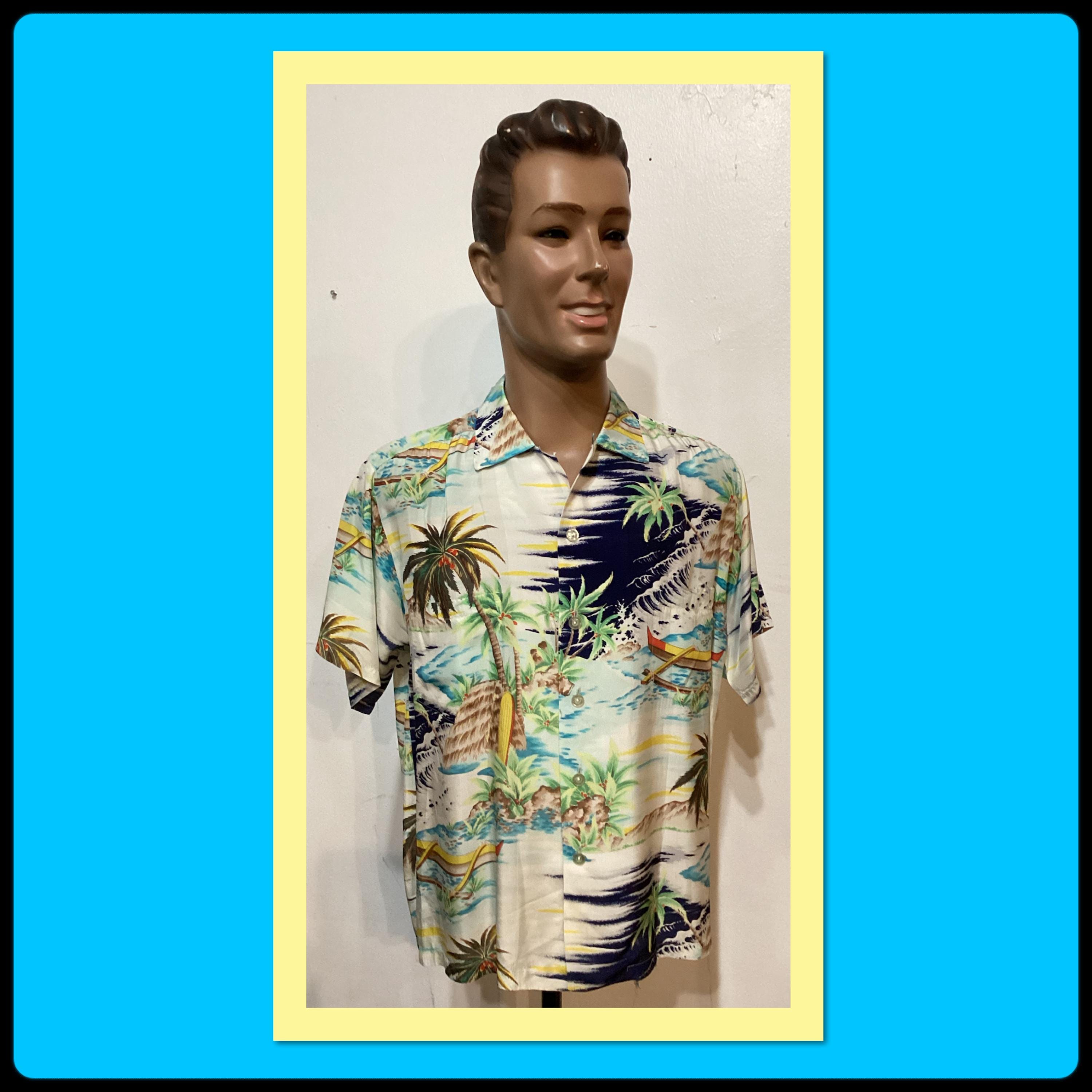 1950s Mens Silk Shirt - Etsy