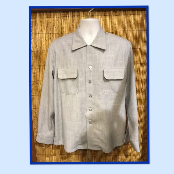 Vintage 1950s two button Fleck rock n roll shirt