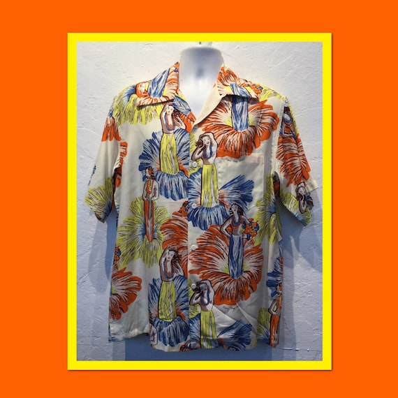 Reproduction hawaiian shirts vintage 1950s Style