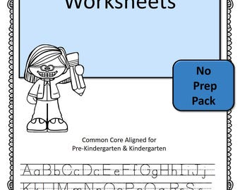 Alphabet Morning Work - No Prep Worksheets