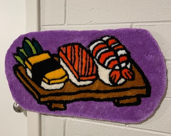 Handmade Sushi Wall Rug – Unique Japanese-Inspired Home Decor