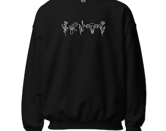 Embroidered Floral IVF Nurse Sweatshirt, Women's Health