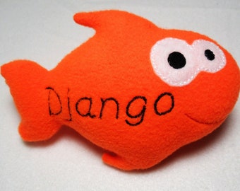 Cat Toy Fish with Catnip Personalized Name