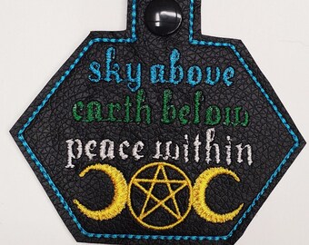 Wiccan Blessing Key Fob