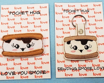 Sending Smore Love and Love You Smore Cards with Feltie Token, Eyelet or Keychain