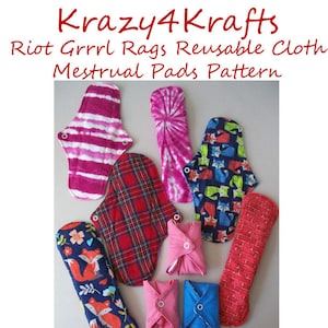 Riot Grrrl Reusable Cloth Menstrual Pads PDF Sewing Pattern