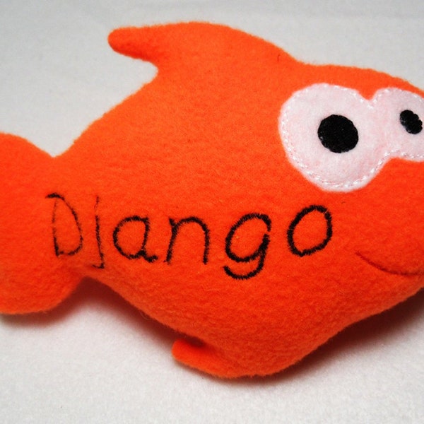 Cat Toy Fish with Catnip Personalized Name