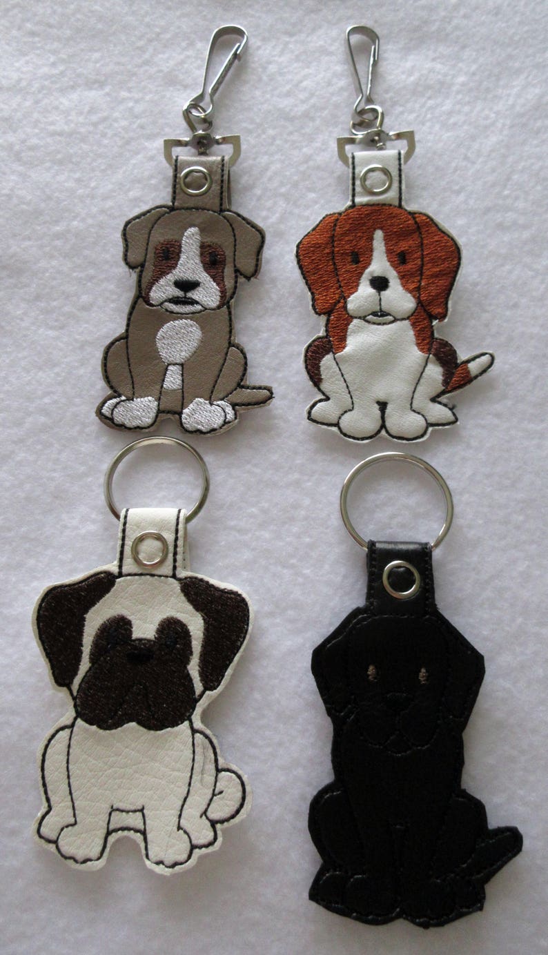 Dogs Dogs and More Dogs Key Chain Fob Purse or Backpack Charm Etsy