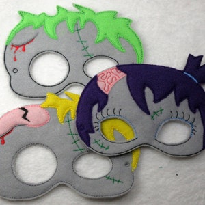 Zombie Boy or Girl Dress Up Mask, Pretend Play, Costume, Cosplay, Party Favor, Halloween Adult and Child Sizes