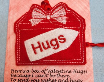 Valentine  Hug Card with Ornament Two Verses We or I