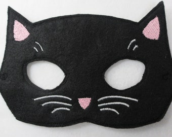 Cat Masks with Tattoos Black Cat - Halloween FX Props