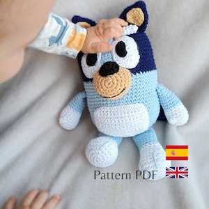 Patrón amigurumi bluey heeler, crochet pattern, blue dog crochet  Bluey patrones amigurumis , Patrón PDF de crochet