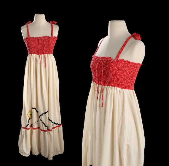 70s strap summer dress - image 1