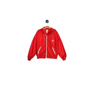 Vintage levi's jacket / windbreaker / red / olympic games / 1980s