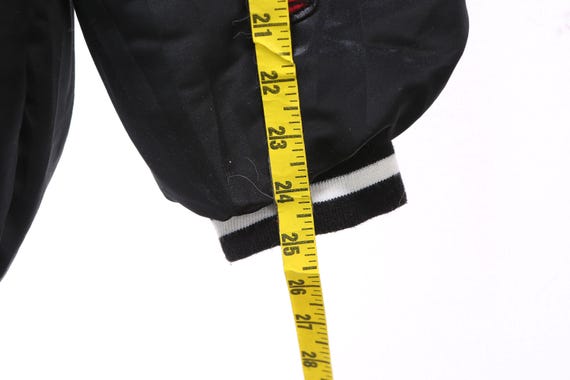 Basketball patchwork black nylon bomber jacket - image 3