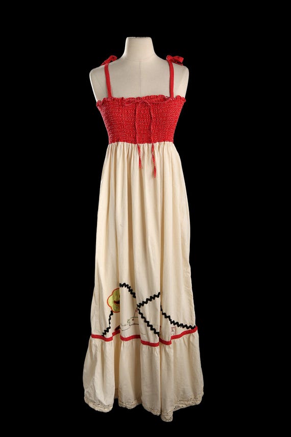 70s strap summer dress - image 2