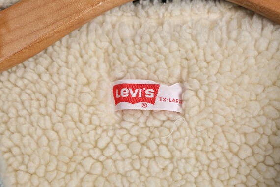 Vintage levi's denim vest / sherpa / 1970s / medi… - image 4