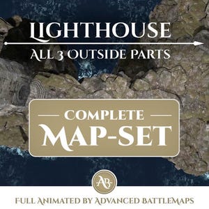 Geanimeerde strijdkaart | Lighthouse - complete buitenkaartenset - Dungeon and Dragons