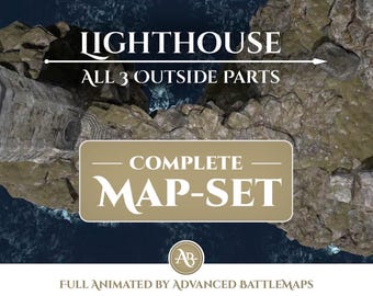 Animowana mapa bitewna | Lighthouse - Kompletny zestaw map zewnętrznych - Dungeon and Dragons