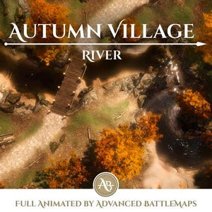 Geanimeerde strijdkaart | Autumn Village - Part 4/4 River - Dungeon and Dragons