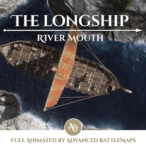 Geanimeerde strijdkaart | Het zeilschip - deel 1/6 River Mouth - Dungeon and Dragons