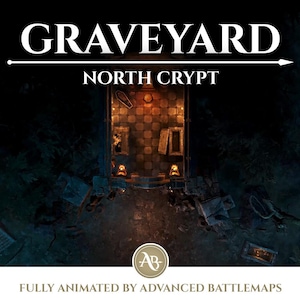 Geanimeerde strijdkaart | Kerkhof: deel 3/5 Noordelijke crypte: Dungeon and Dragons