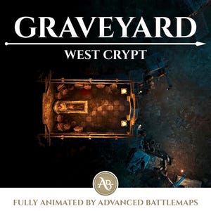 Geanimeerde strijdkaart | Kerkhof: deel 4/5 West Crypt: Dungeon and Dragons
