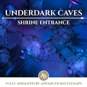 Geanimeerde strijdkaart | Underdark Caves - ingang heiligdom deel 3/4 - Dungeon and Dragons