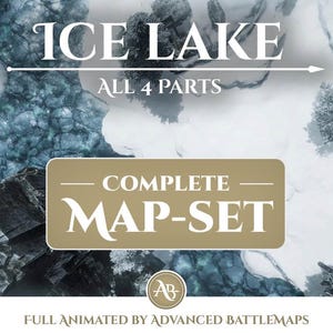 Geanimeerde strijdkaart | Ice Lake - complete kaartenset - Dungeon and Dragons