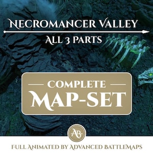 Geanimeerde strijdkaart | Necromancer Valley - Complete kaartenset - Dungeon and Dragons