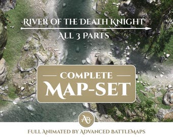 Animowana mapa bitewna | River Of The Death Knight - Kompletny zestaw map - Dungeon and Dragons