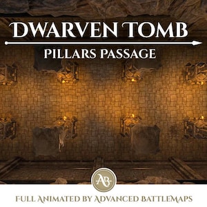 Geanimeerde strijdkaart | Dwergentombe – deel 11/12 pilarenpassage – Dungeon and Dragons